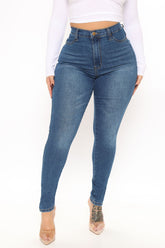 Say It Louder Stretch Jeggings - Medium Blue Wash Ins Street